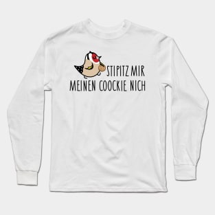 Goldfinch bird with cookie Long Sleeve T-Shirt